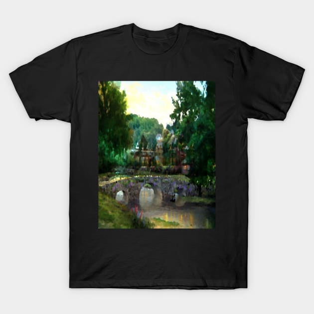 Old bridge - Landscape T-Shirt by All my art